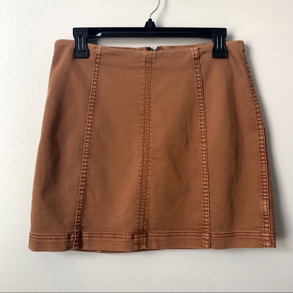 Free People Dresses & Skirts - Free People Modern Femme Brown Skirt Size 12